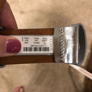 J.Crew Silver Metallic Belt